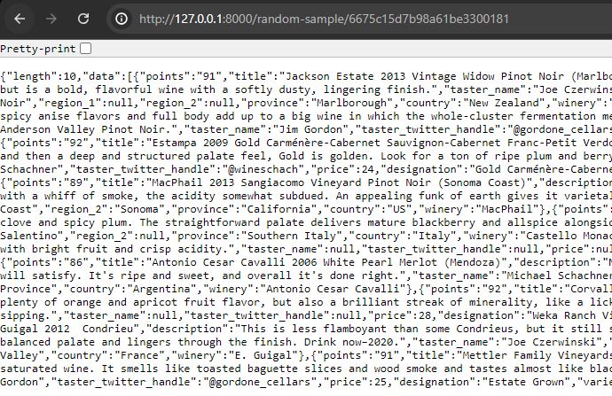 Subset - Random Subset API